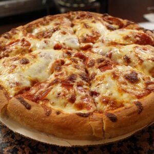 Pepperoni cheese pizza